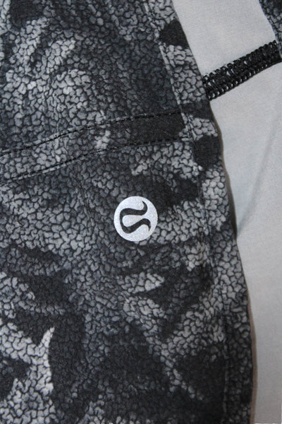 Lululemon Unisex Black Floral Zip Shorts Size 4