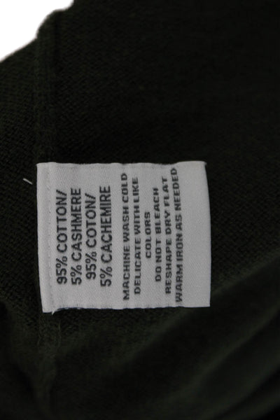 Alashan Unisex Pullover Sweater Green V-Neck Long Sleeve Cotton Cashmere Size M