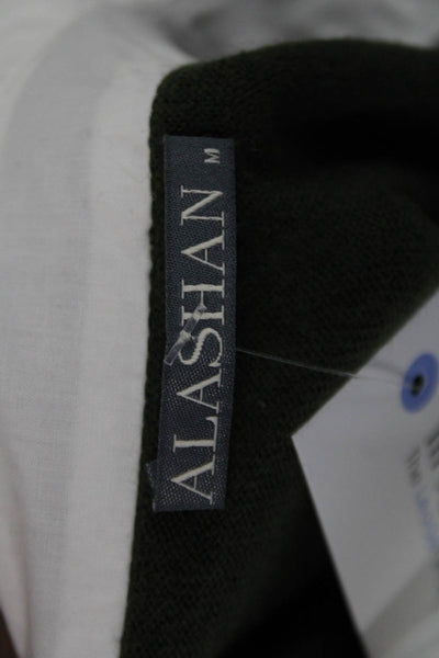 Alashan Unisex Pullover Sweater Green V-Neck Long Sleeve Cotton Cashmere Size M