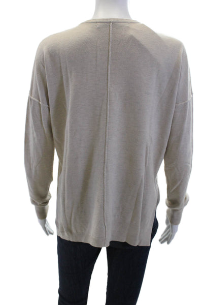 Feel The Piece Unisex Beige V-Neck Pullover Long Sleeve Size One Size
