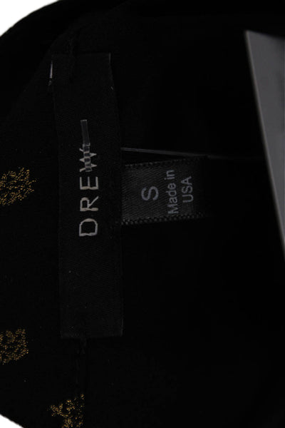 Drew Womens Black V-Neck Long Sleeve Blouse Size S