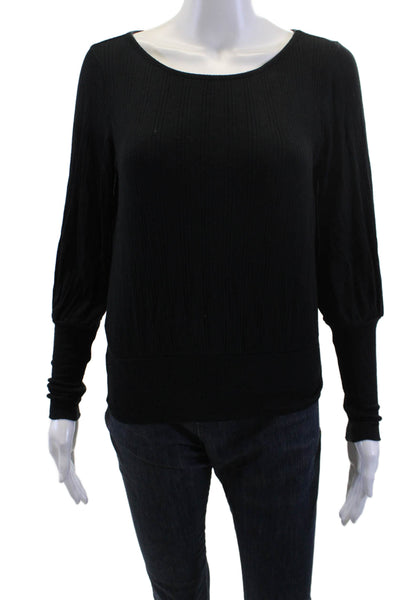 Bailey 44 Womens Pullover Sweater Black Long Sleeve Rayon Spandex Size S