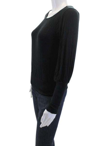 Bailey 44 Womens Pullover Sweater Black Long Sleeve Rayon Spandex Size S