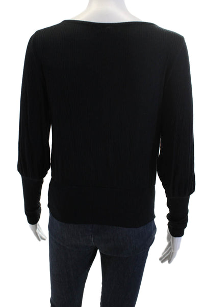 Bailey 44 Womens Pullover Sweater Black Long Sleeve Rayon Spandex Size S