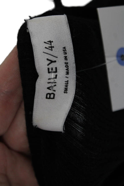 Bailey 44 Womens Pullover Sweater Black Long Sleeve Rayon Spandex Size S