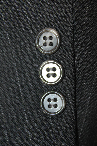 Botany Mens Dark Gray Virgin Wool 2pc Suit Jacket Striped Size 40