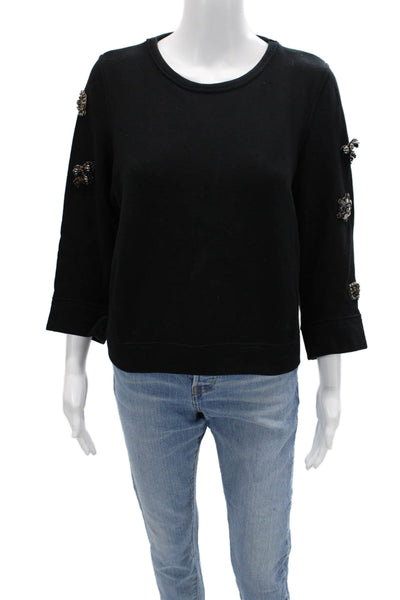 Dorothee Schumacher Women Pullover Sweatshirt Butterfly 3/4 Sleeve Size 1