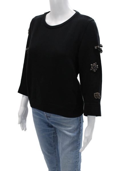 Dorothee Schumacher Women Pullover Sweatshirt Butterfly 3/4 Sleeve Size 1