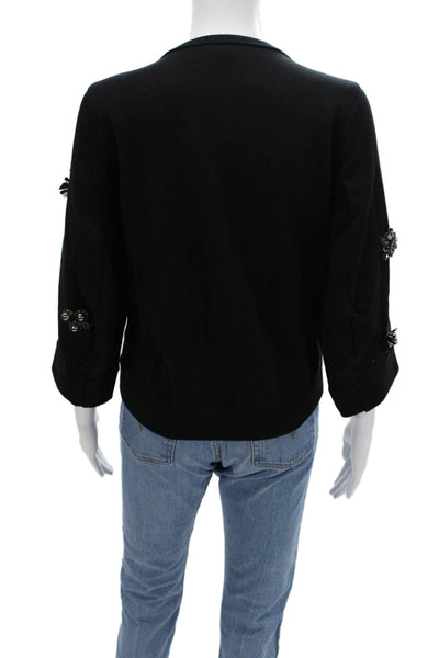 Dorothee Schumacher Women Pullover Sweatshirt Butterfly 3/4 Sleeve Size 1