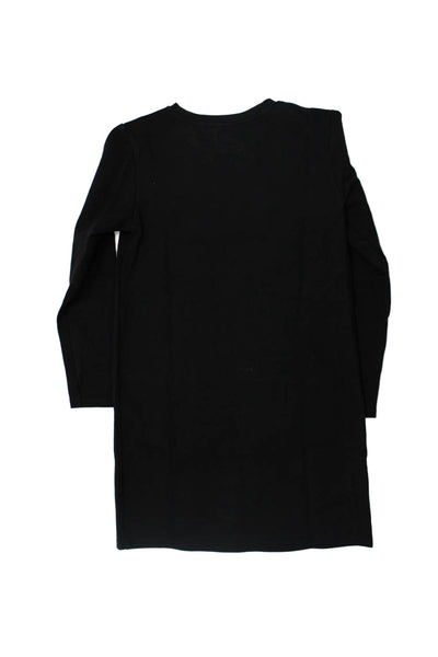 Sonia Rykiel Girls Long Sleeve Rhinestone Dress Black Size 10