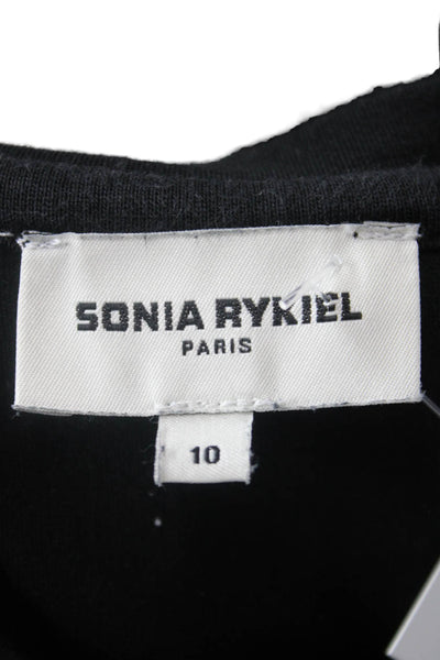 Sonia Rykiel Girls Long Sleeve Rhinestone Dress Black Size 10