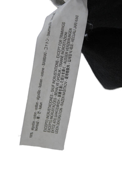 Zara Unisex Black 90s Cotton Solid Shorts Size 10