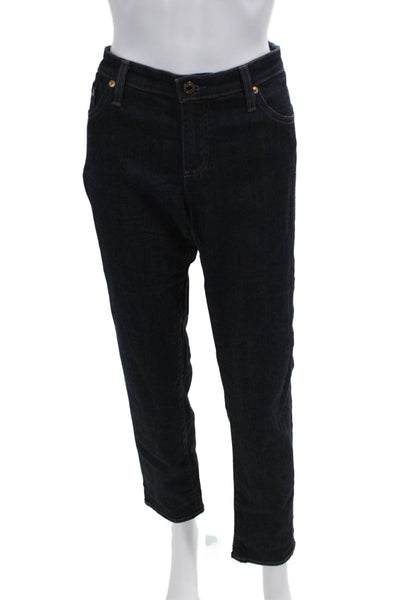 AG Adriano Goldschmied Mens Dark Blue Cropped Straight Jeans Mid Rise Size 32