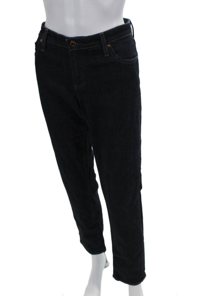AG Adriano Goldschmied Mens Dark Blue Cropped Straight Jeans Mid Rise Size 32