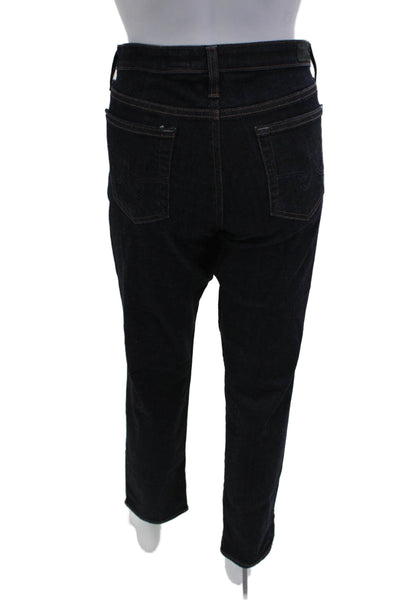 AG Adriano Goldschmied Mens Dark Blue Cropped Straight Jeans Mid Rise Size 32