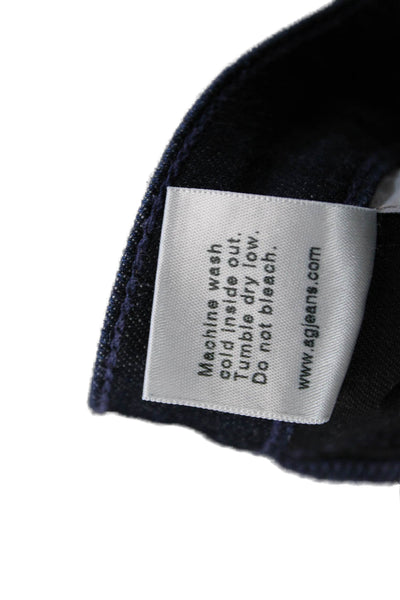 AG Adriano Goldschmied Mens Dark Blue Cropped Straight Jeans Mid Rise Size 32