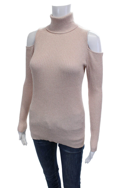 Cable & Gauge Women Beige Turtleneck Pullover Sweater Size M