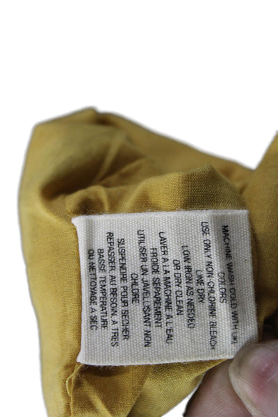 Floreat Womens Fit & Flare Sundress Yellow Cotton Square Neck Sleeveless Size 4