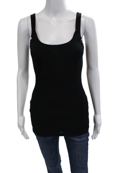 Splendid Womens Basic Camisole Square Neck Black Pima Modal Top Size S