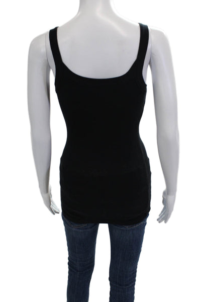 Splendid Womens Basic Camisole Square Neck Black Pima Modal Top Size S
