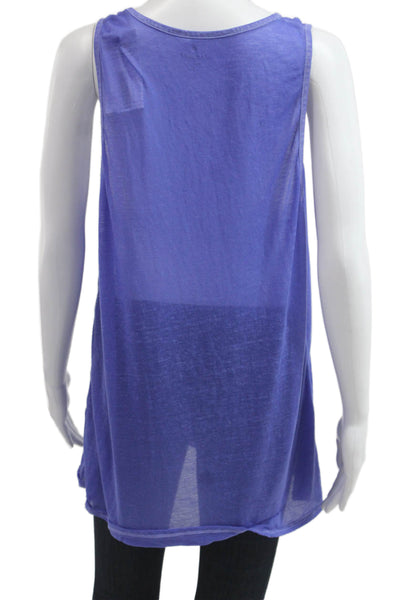 Athleta Womens Purple V Neck Tunic Tank Sleeveless Basic Size M