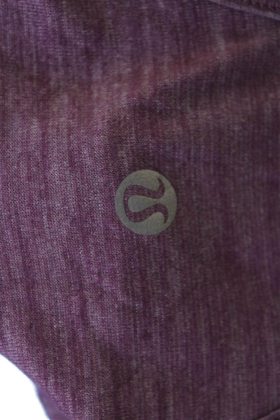 Lululemon Womens Purple Basic Tank Round Neck Polyester Blend Size 8