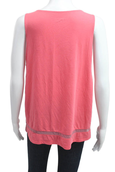 Athleta Womens Pink Basic Tank Sleeveless Round Neck Size L Tall