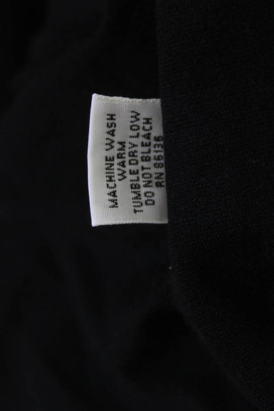 Bryn Walker Womens Shift Dress Black Long Sleeve Round Neck Size XL