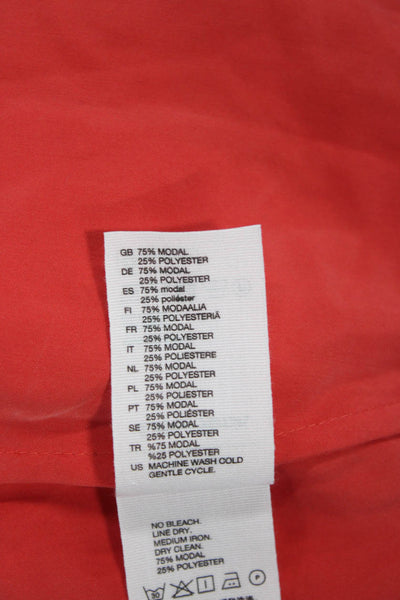 Los Angeles Atelier + Other Stories Womens Red Wrap Dress V-Neck Size 12