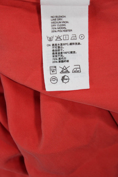 Los Angeles Atelier + Other Stories Womens Red Wrap Dress V-Neck Size 12