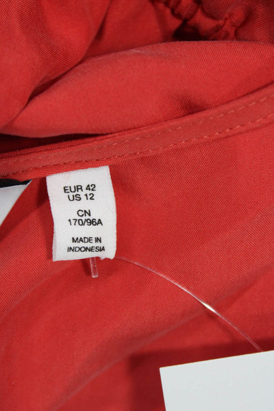 Los Angeles Atelier + Other Stories Womens Red Wrap Dress V-Neck Size 12