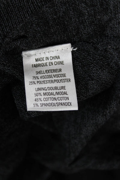 Theory Women Sweater Dress Charcoal Viscose Long Sleeve Knee Length Size L