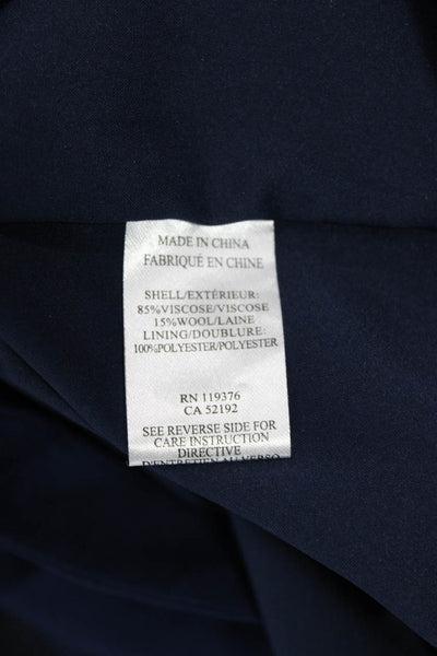 Helmut Helmut Lang Womens Sheath Dress Dark Blue V Neck Short Sleeve Size 12