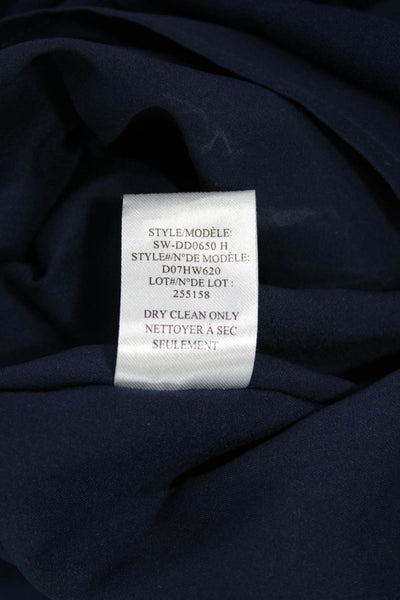 Helmut Helmut Lang Womens Sheath Dress Dark Blue V Neck Short Sleeve Size 12