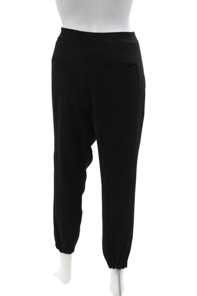Vince Unisex Cropped Jogger Pants Black Polyester Size 8