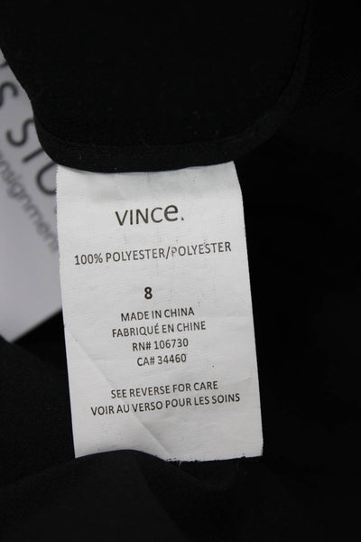 Vince Unisex Cropped Jogger Pants Black Polyester Size 8