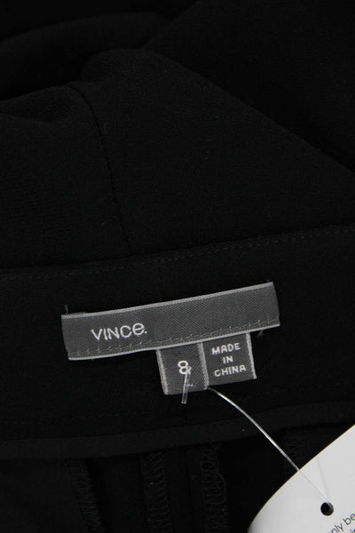 Vince Unisex Cropped Jogger Pants Black Polyester Size 8