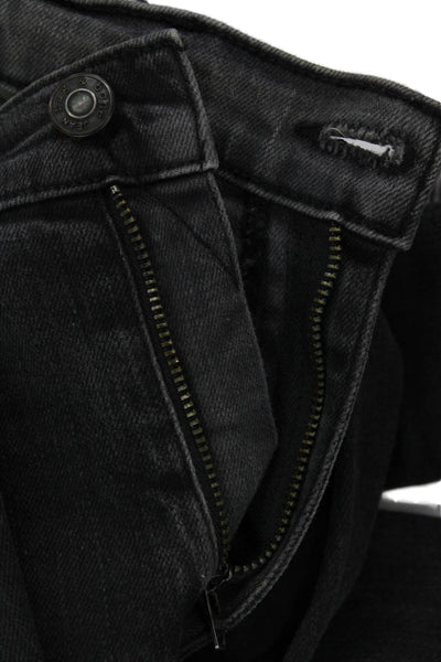 Rag & Bone Jean Unisex Skinny Tapered Dark Gray Mid-Rise Jeans Size 30
