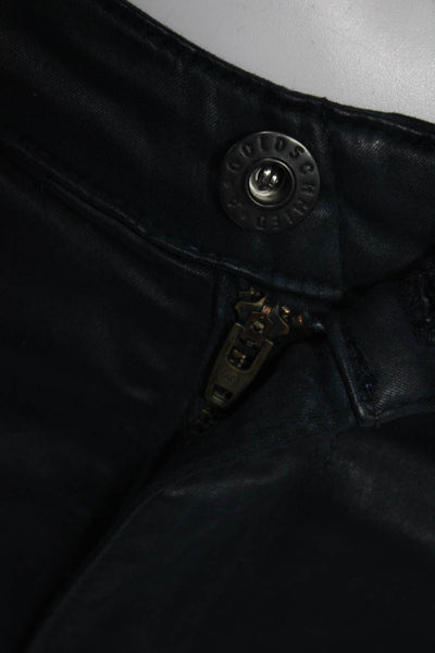 AG Womens Black Skinny Ankle Mid Rise Jeans Size 27