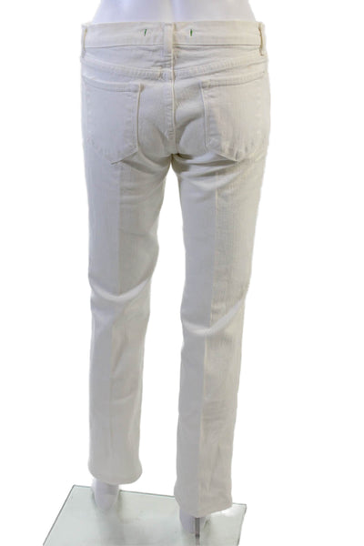 J Brand Womens White Straight Jeans Mid Rise 98% Cotton Size 26