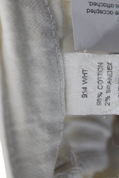 J Brand Womens White Straight Jeans Mid Rise 98% Cotton Size 26