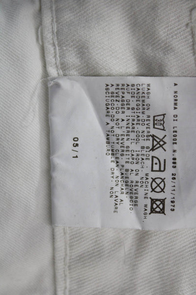 Just Cavalli Women Chino Pants White Cotton Designer 29in Size 26