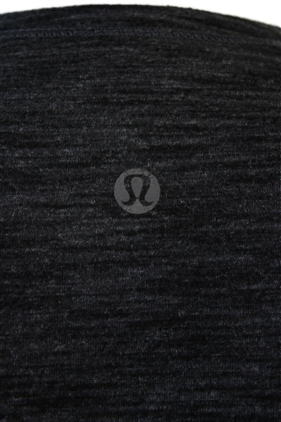 Lululemon Women Basic High Neck Dark Gray Polyester Blend Tank Size 4