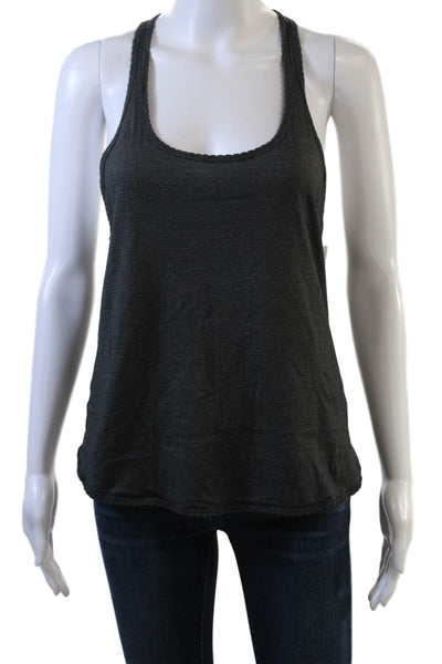 Lululemon Women Dark Gray Basic Sleeveless Tank Polyester Blend Size 4