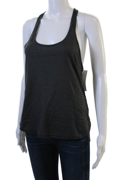 Lululemon Women Dark Gray Basic Sleeveless Tank Polyester Blend Size 4