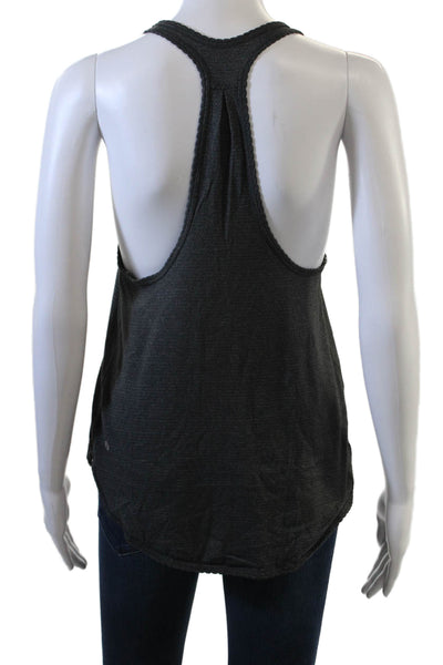 Lululemon Women Dark Gray Basic Sleeveless Tank Polyester Blend Size 4