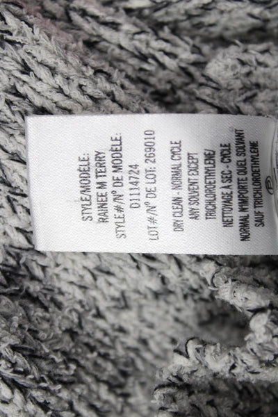 Theory Women Pullover Sweater Gray Crewneck 3/4 Sleeve Cotton Cashmere Size M