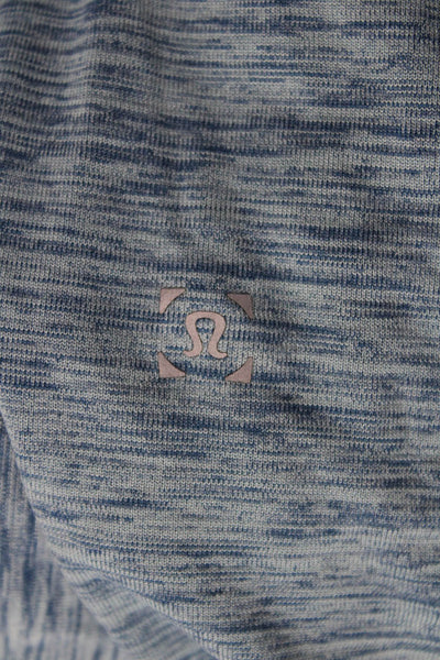 Lululemon Mens Short Sleeve Collared Knit Polo Shirt Blue Size Large
