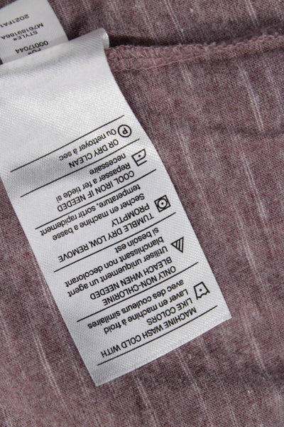 Vince Mens Striped Purple Long Sleeve Crew Neck T-Shirt Size L