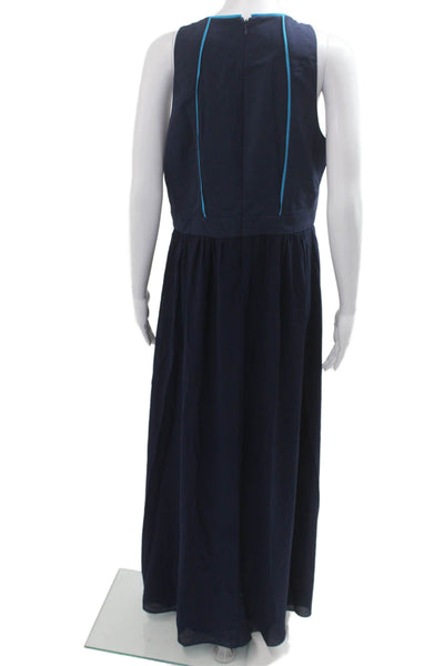 Belle Badgley Mischka Womens Maxi Dress Dark Blue Sleeveless Size 12